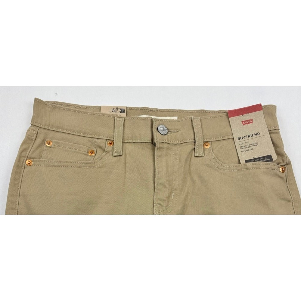 NWT Levi's Women's Boyfriend Jeans Mid Rise Tan Tapered Leg 27 X 26 - Picture 16 of 16